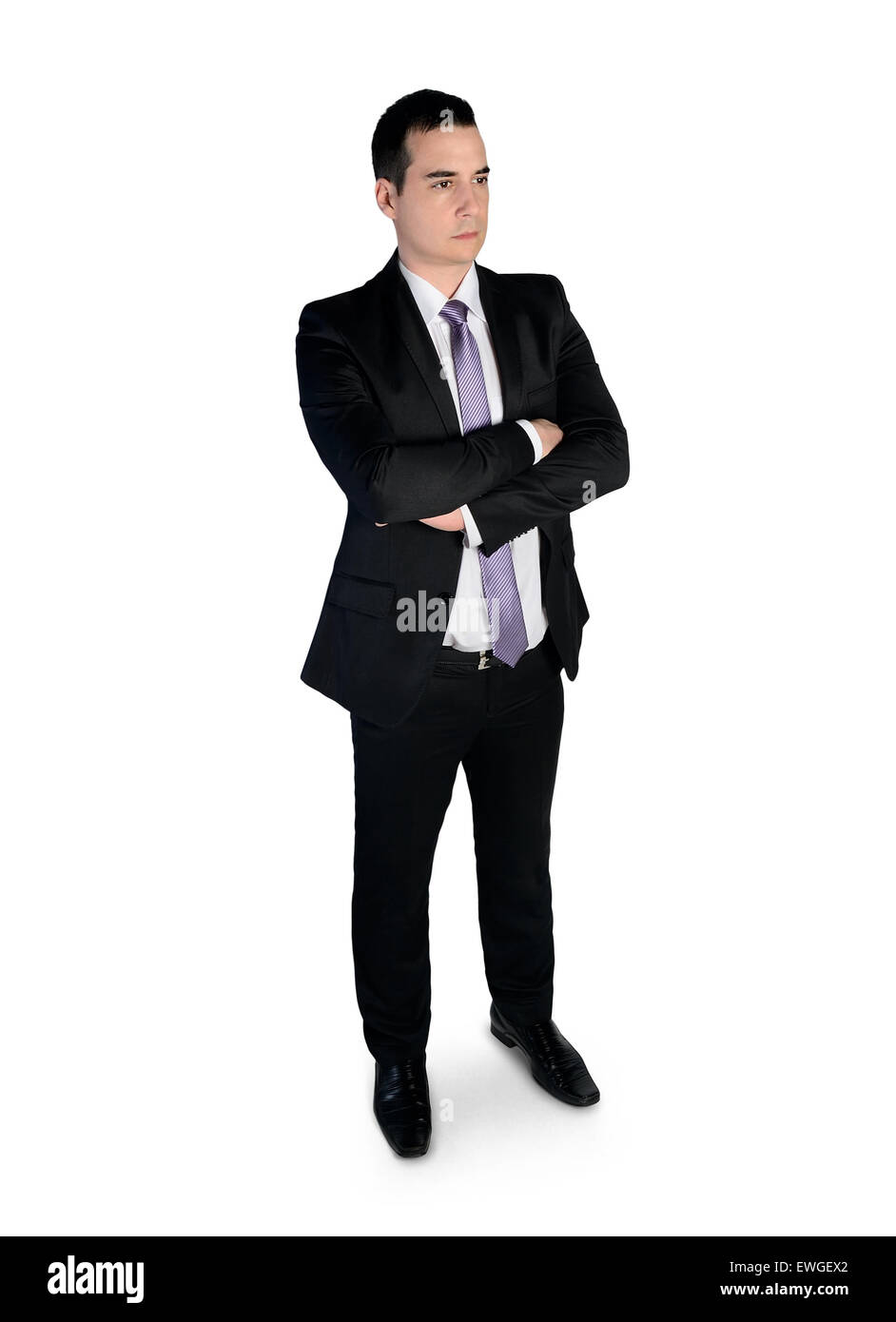 Isolated business man looking side Stock Photo