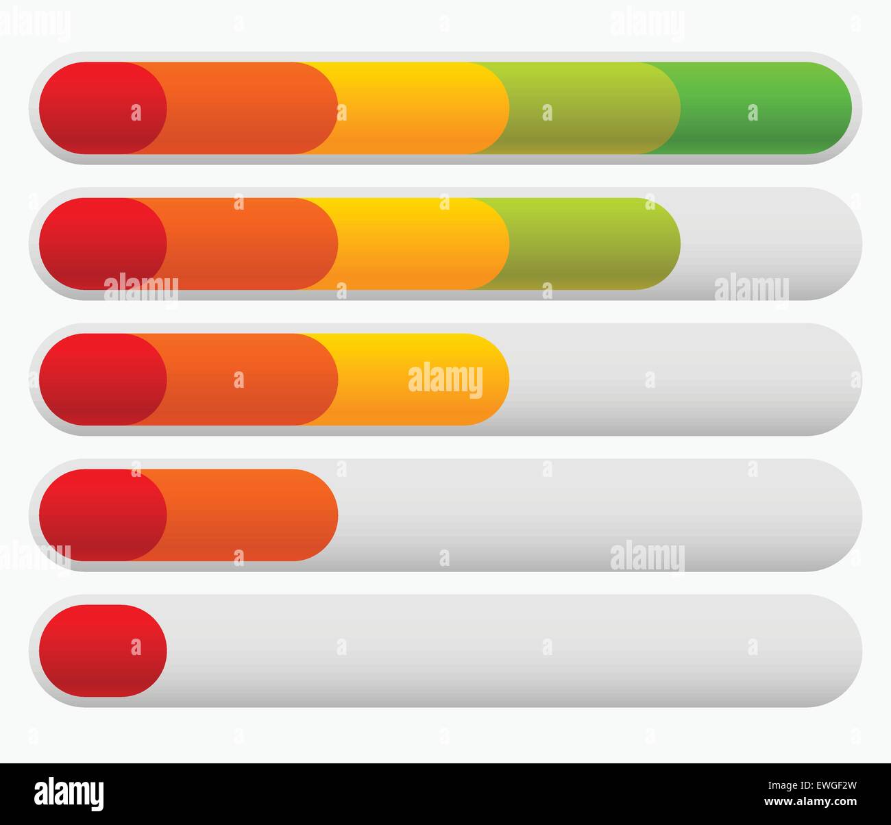 Progress or loading bars in rounded fashion Stock Vector Image & Art ...
