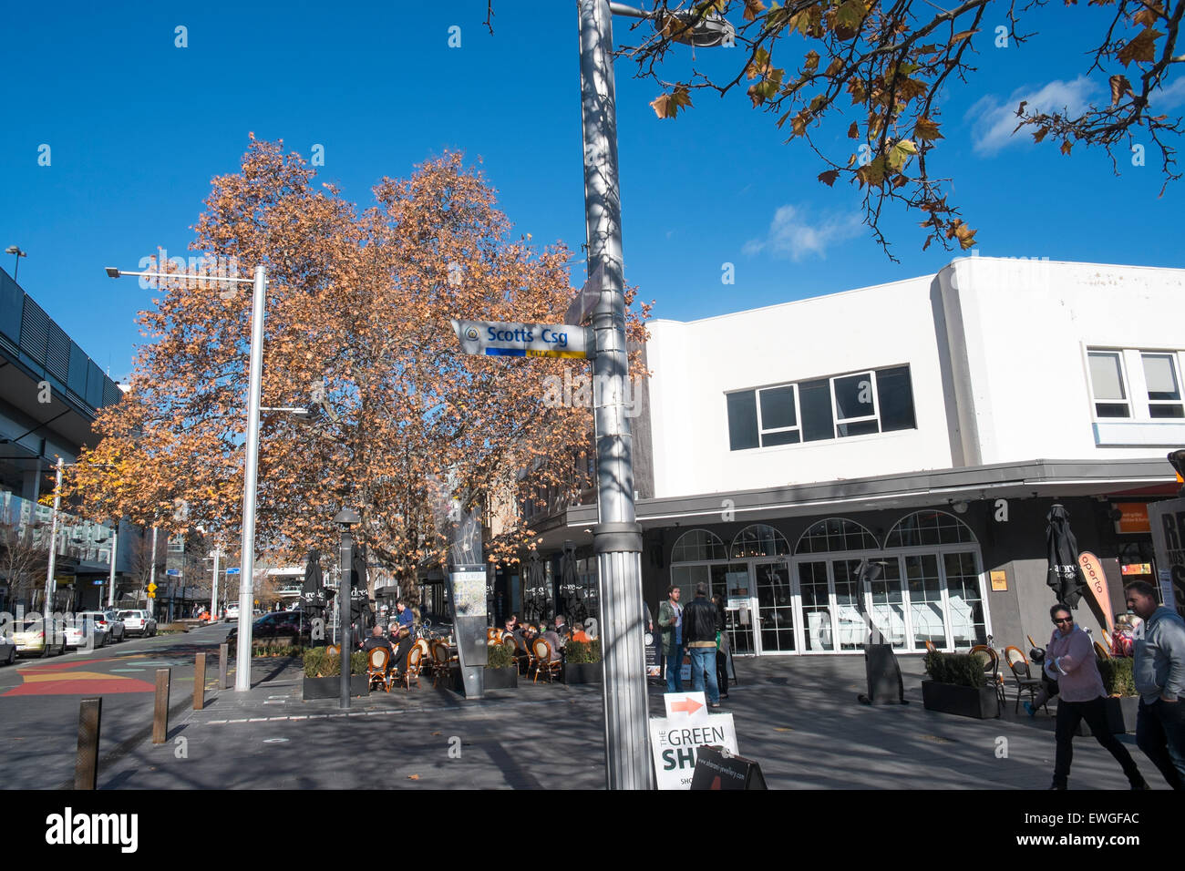 Canberra city centre on a sunny winters day, australia's capital city,Australia Stock Photo