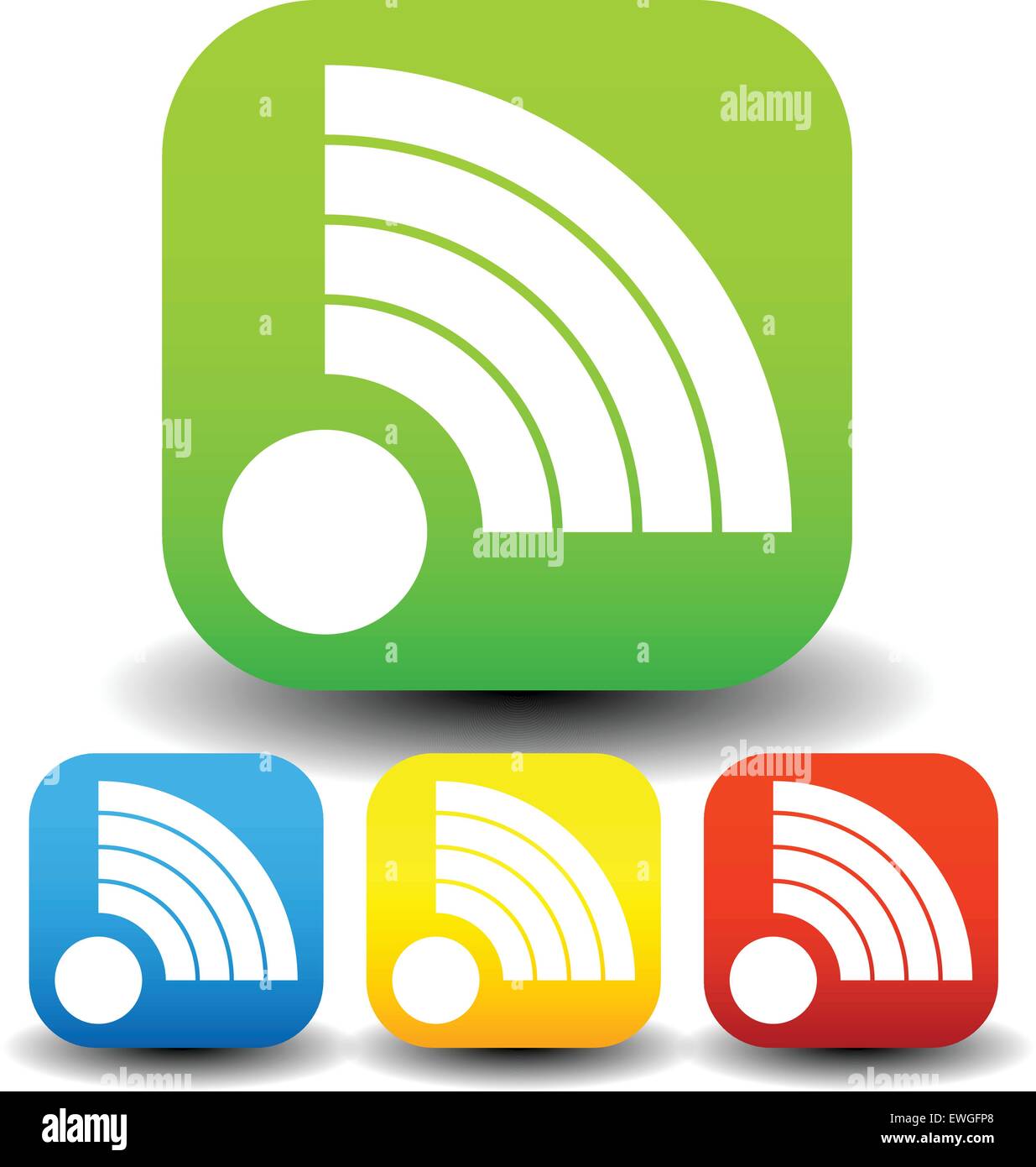 Icon with signal shapes in various colors Stock Vector Image & Art - Alamy