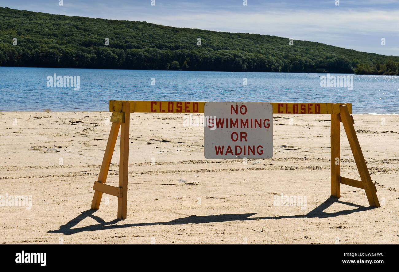 Swimming prohibited beach closed hires stock photography and images