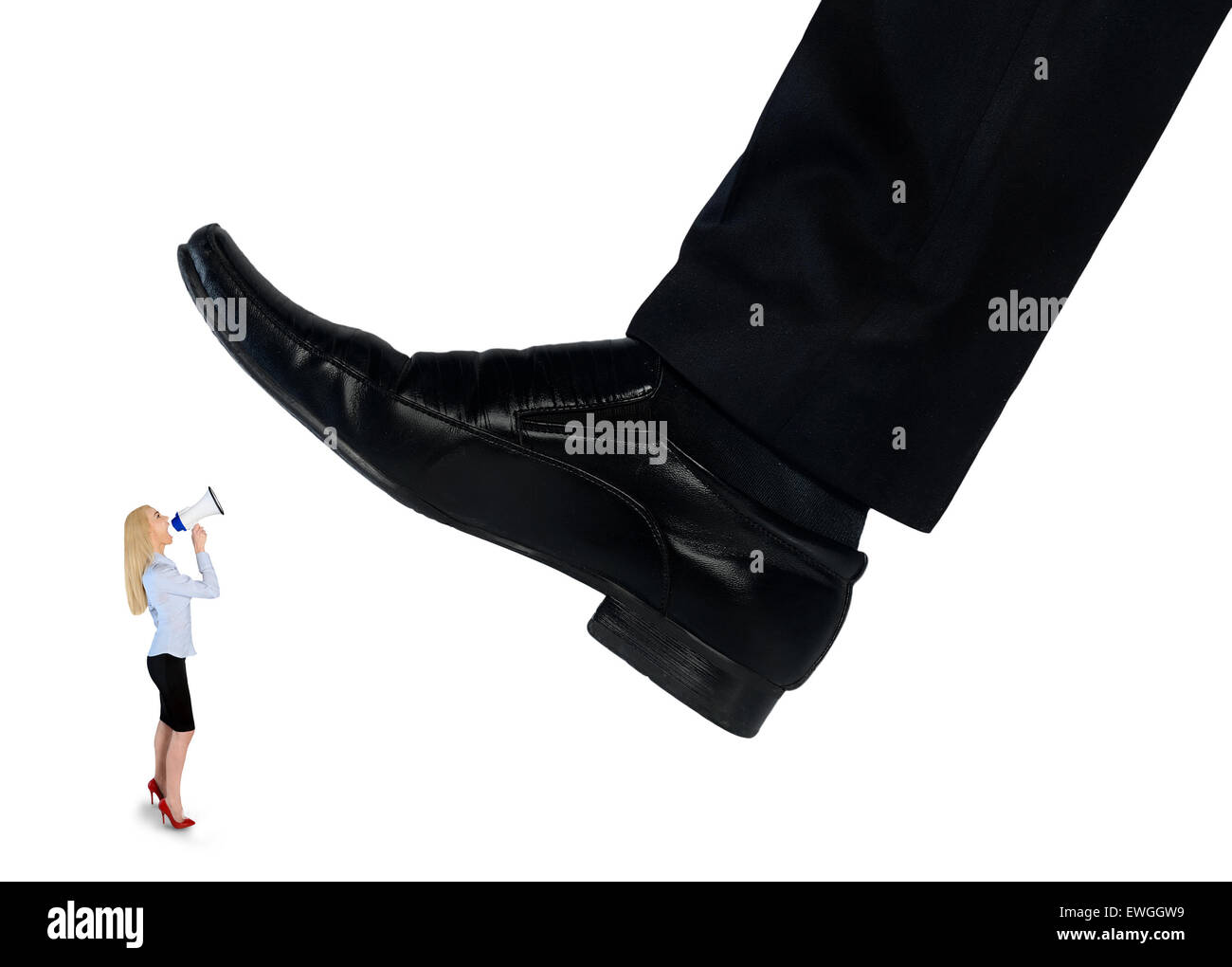 Woman crushing man hires stock photography and images Alamy