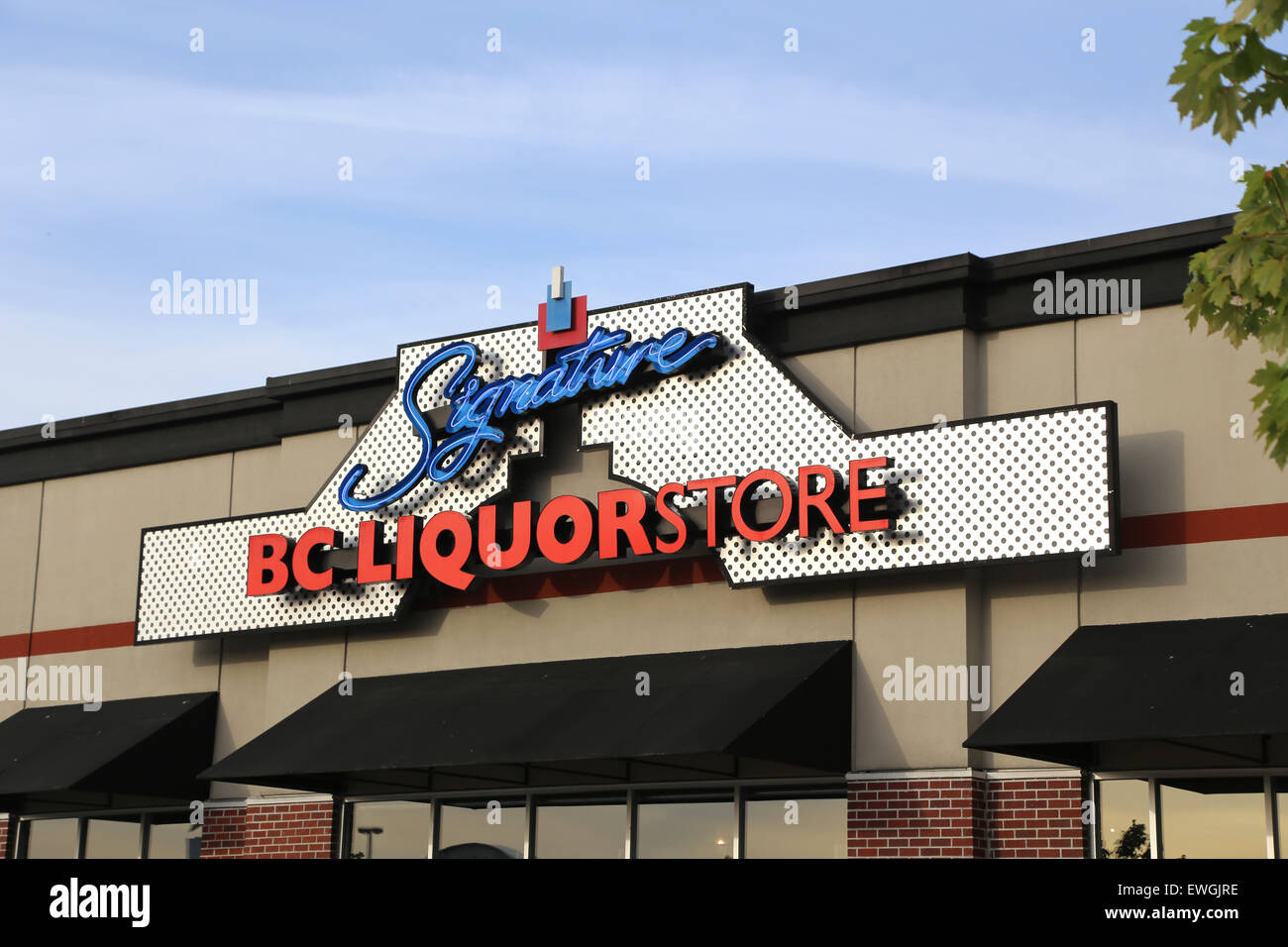 Pitt Meadows, BC, Canada - June 16, 2015 : BC liquor store in Pitt Meadows Stock Photo
