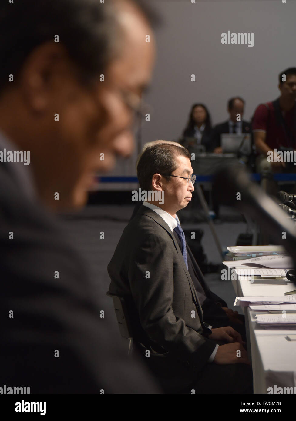 Tokyo, Japan. 25th June, 2015. Chief Executive Shigehisa Takada of the