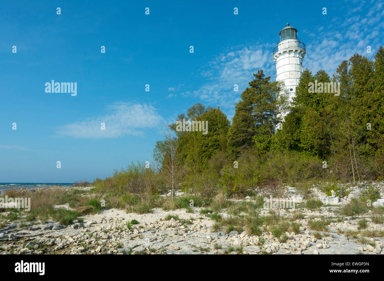 Wisconsin, Door County, Baileys Harbor, Cana Island Lighthouse