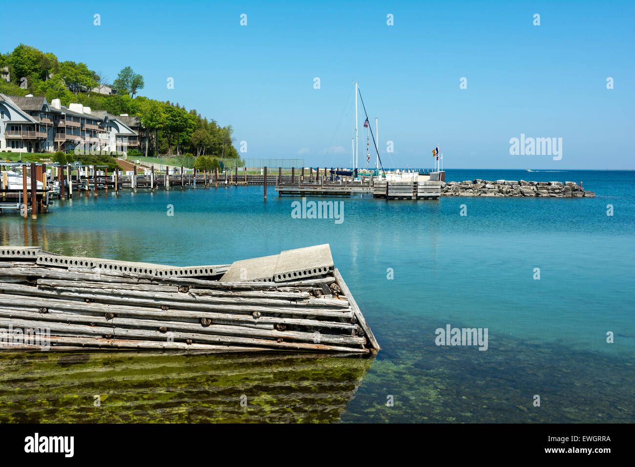 Wisconsin, Door County, Sister Bay, harbor marina Stock Photo Alamy