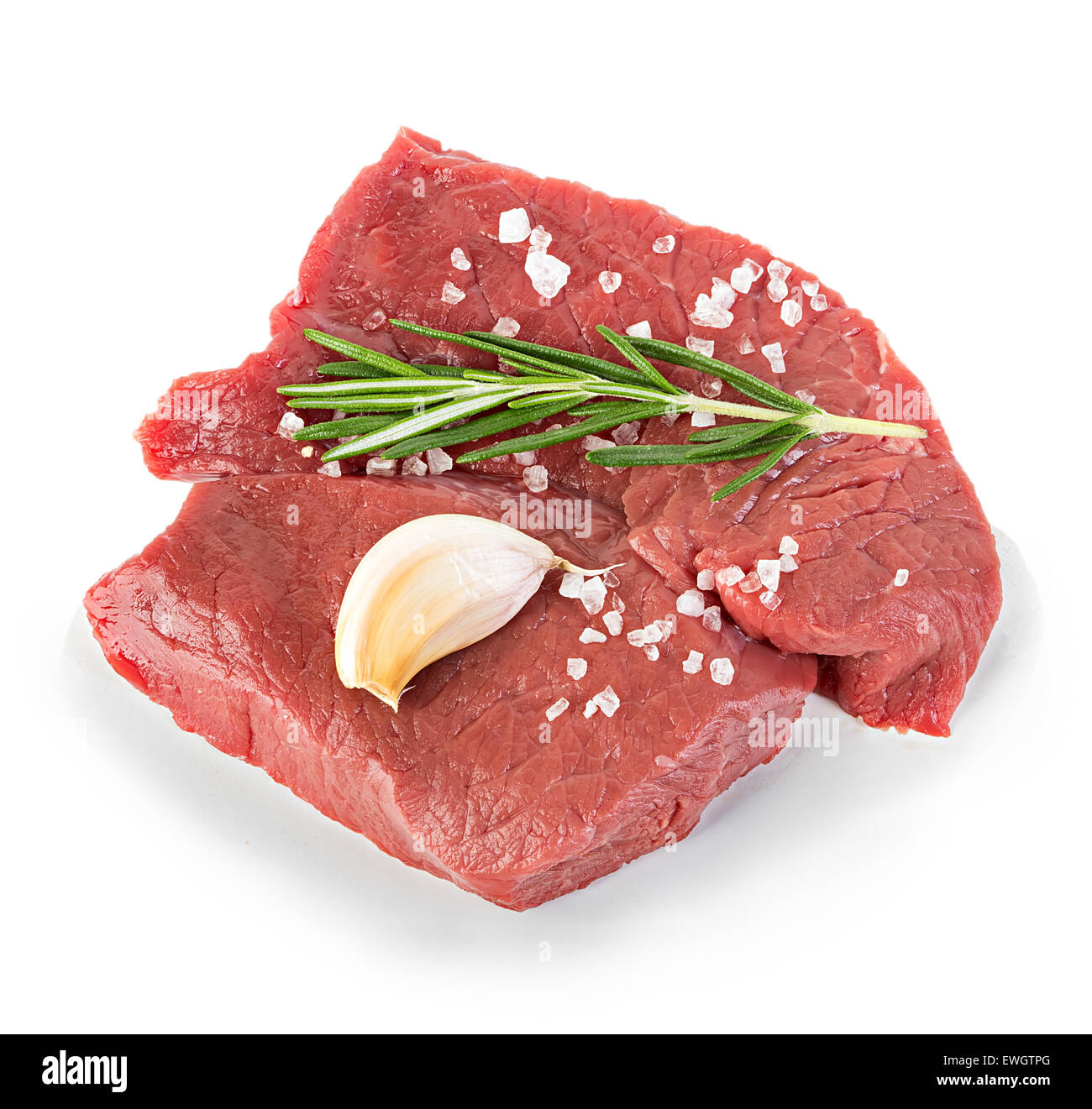 Beef raw meat isolated on white background Stock Photo - Alamy