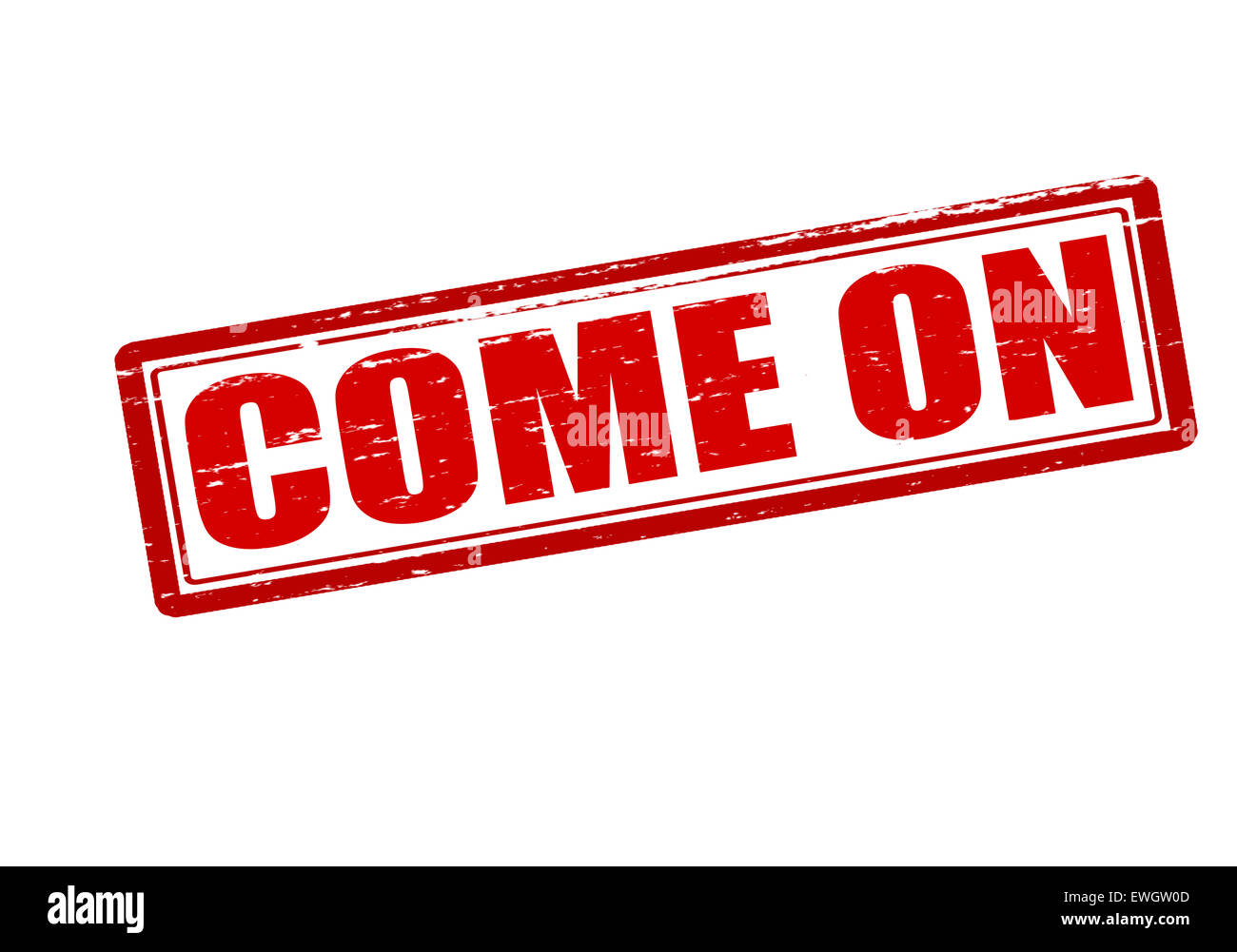 Rubber stamp with text come on inside, illustration Stock Photo Alamy