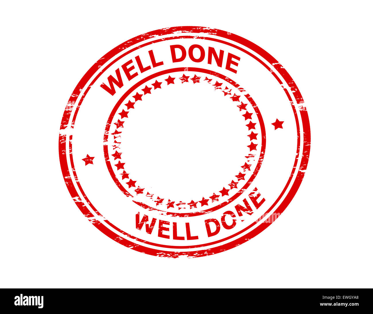 Rubber stamp with text well done inside, vector illustration Stock Photo
