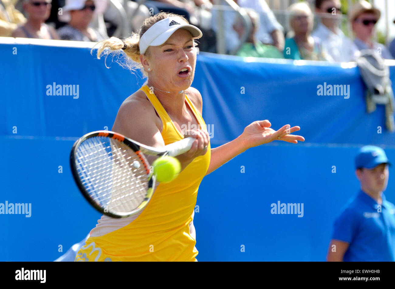 Caroline Wozniacki (Denmark) playing at the Aegon International, Eastbourne, 24 June 2015 Stock Photo