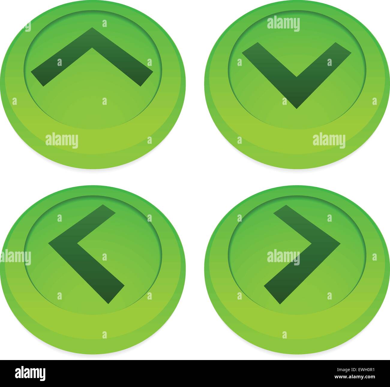 Green arrows up, down, left, right Stock Vector Image & Art - Alamy