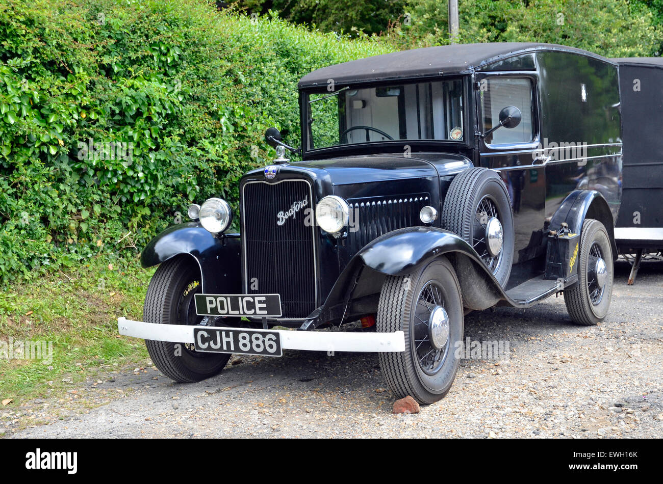 An old Bedford ASYC Van in POlice configuration and dating from 1936. Engine 3800cc. Registration Number CJH 886 Stock Photo
