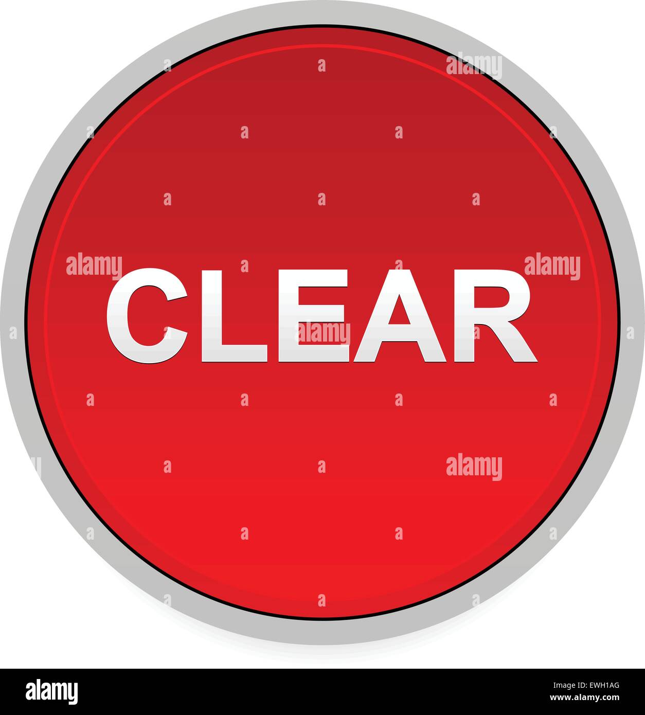 Red clear button Stock Vector