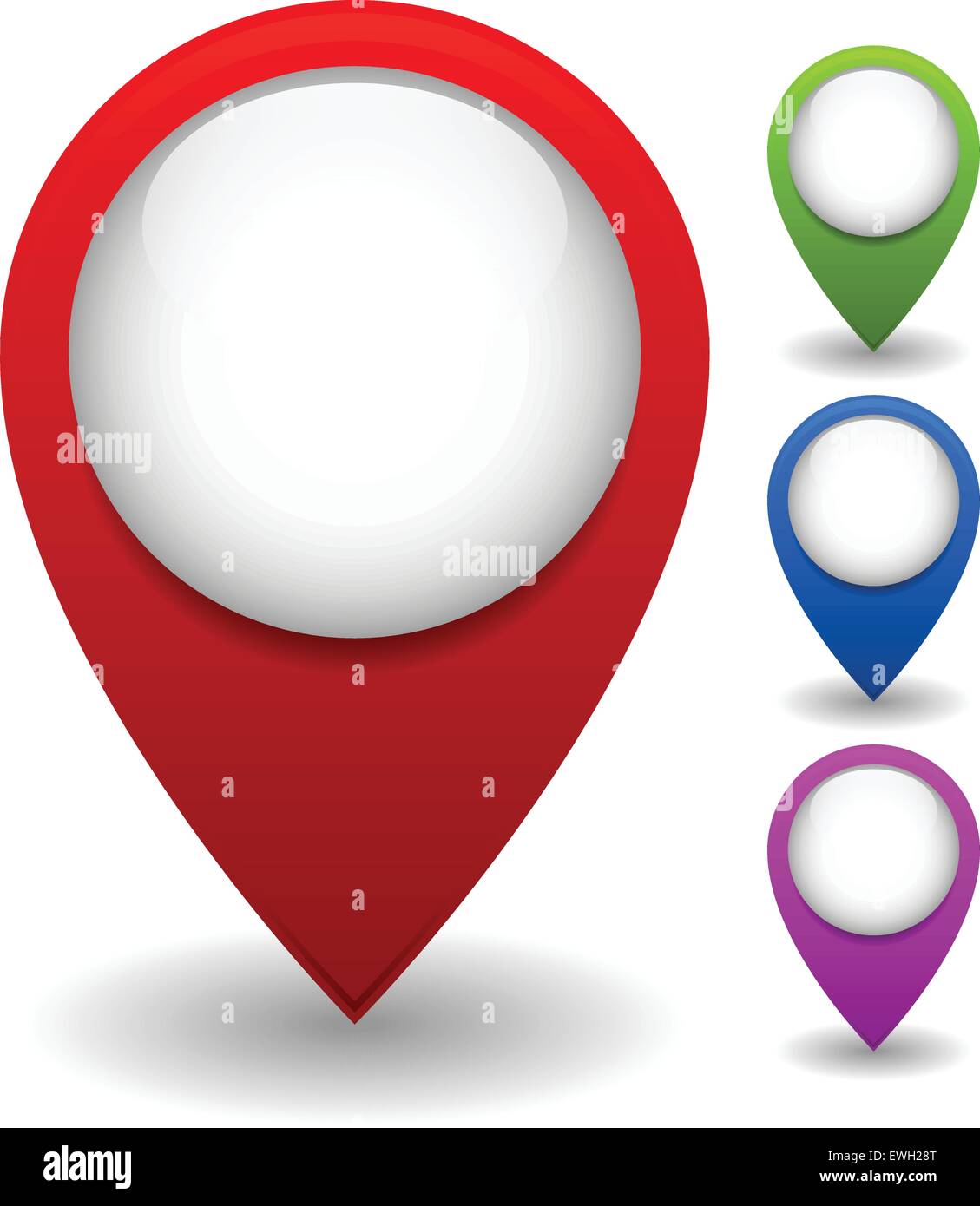 Thumbtack, map pin, location marker set Stock Vector Image & Art Alamy