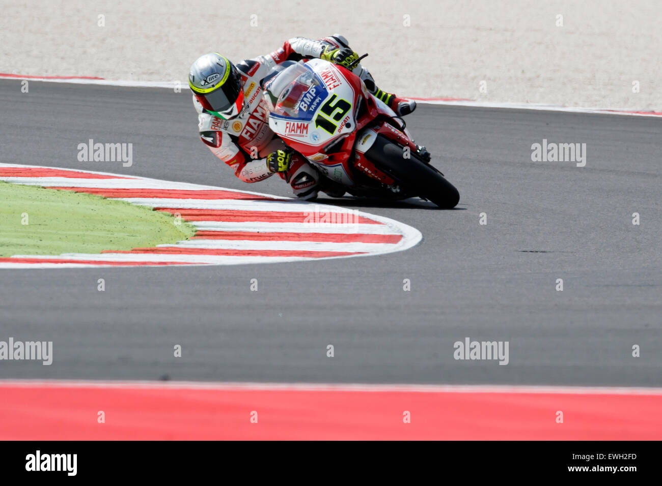Misano Adriatico, Italy - June 20: Ducati Panigale R of Althea Racing Team, driven by BAIOCCO Matteo Stock Photo