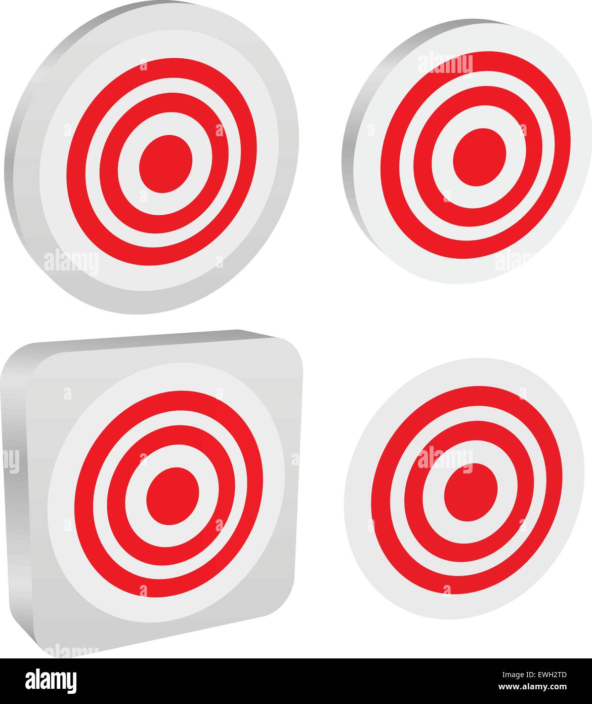 Red target. Graphics for target, bullseye, goal, aim concepts Stock