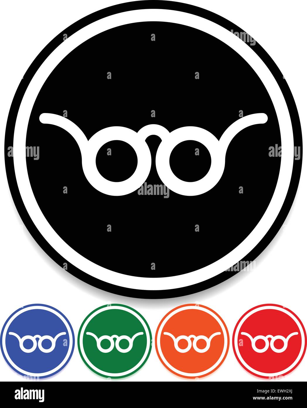 Vector Illustration Of Eyeglasses Icons In Various Colors Specs Spectacles Glasses Vector