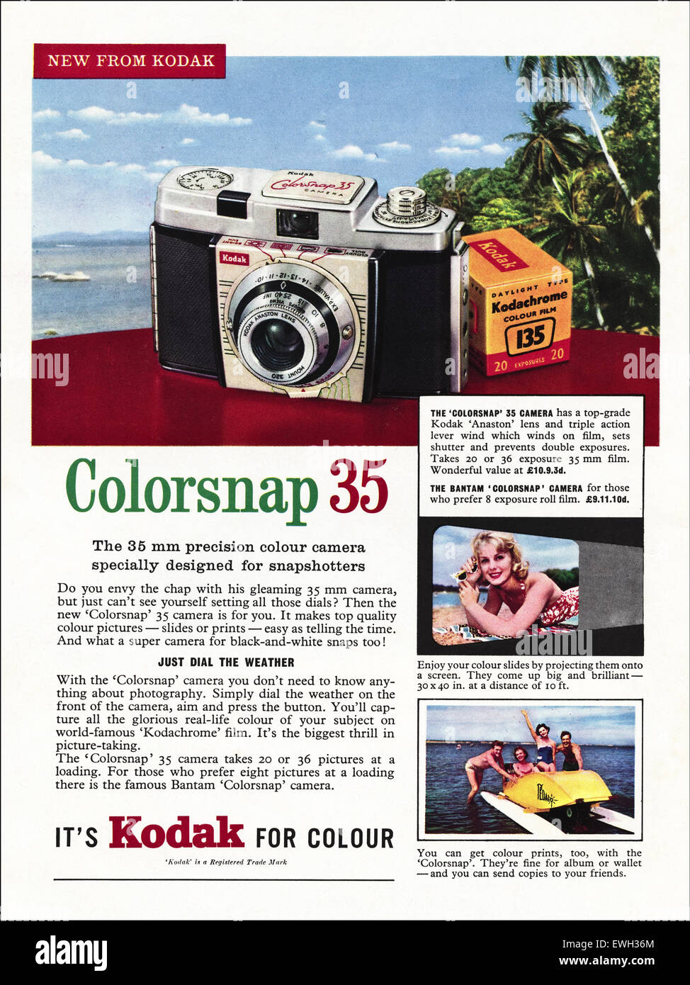 1958 Graflex Camera Boats Century 35 Graphic Vintage Magazine Print Ad 