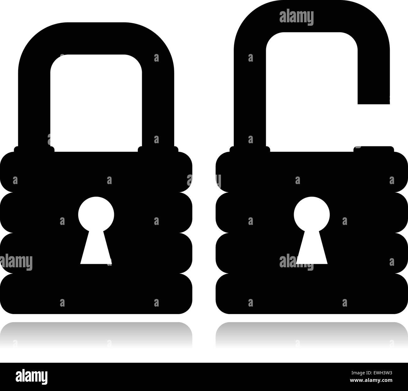 Strong padlock silhouette Stock Vector Image & Art - Alamy