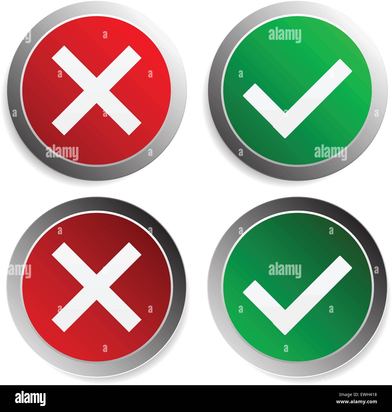 Checkmark and x concepts Stock Vector Image & Art - Alamy