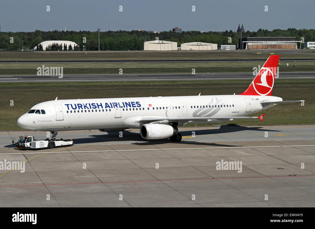 Berlin, Germany, Airbus A321 of the airline Turkish Airlines Stock Photo
