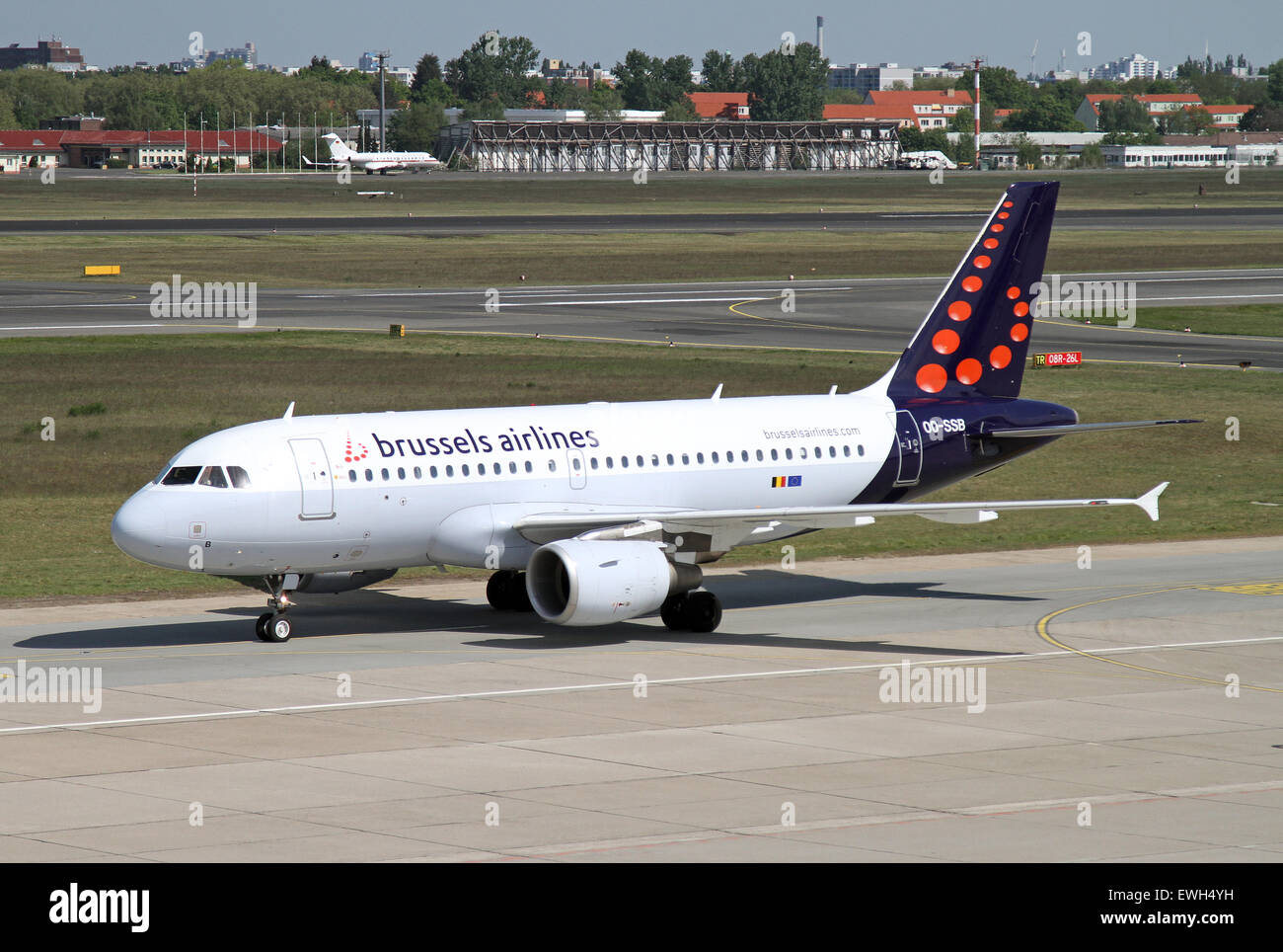 Berlin, Germany, Airbus A319 of the airline Brussels Airlines Stock Photo