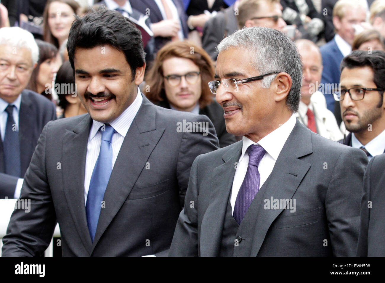 Paris, France, Sheikh Joaan Bin Hamid Al Thani (left) and Sheikh Abdullah bin Khalifa Al Thani, horse owner Stock Photo