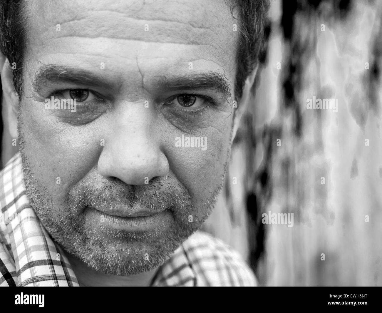 Grey haired old man walking Black and White Stock Photos & Images - Alamy