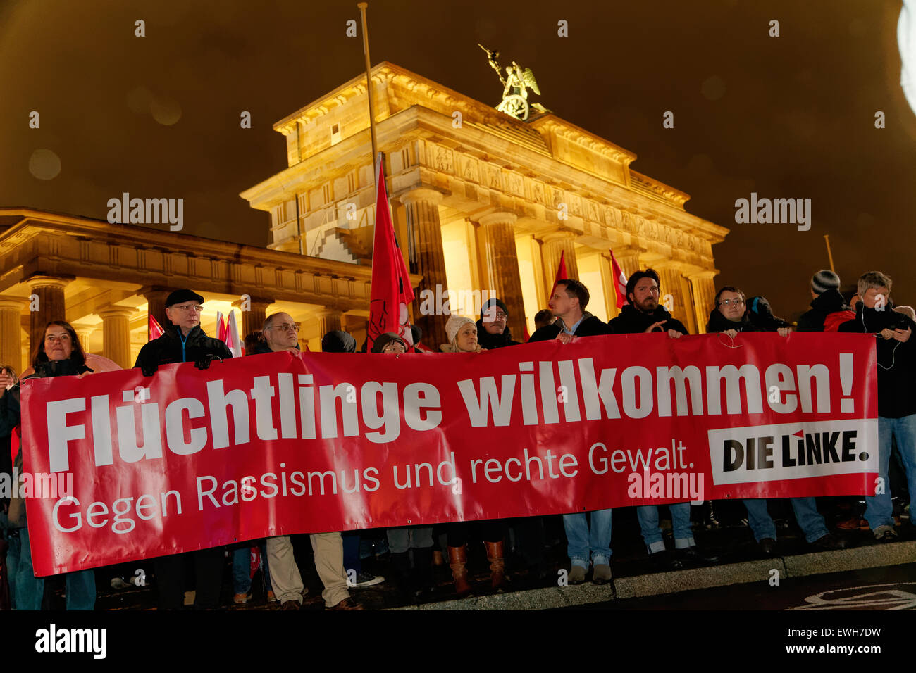 Berlin, Germany, anti-Pegida demo Berlin Stock Photo