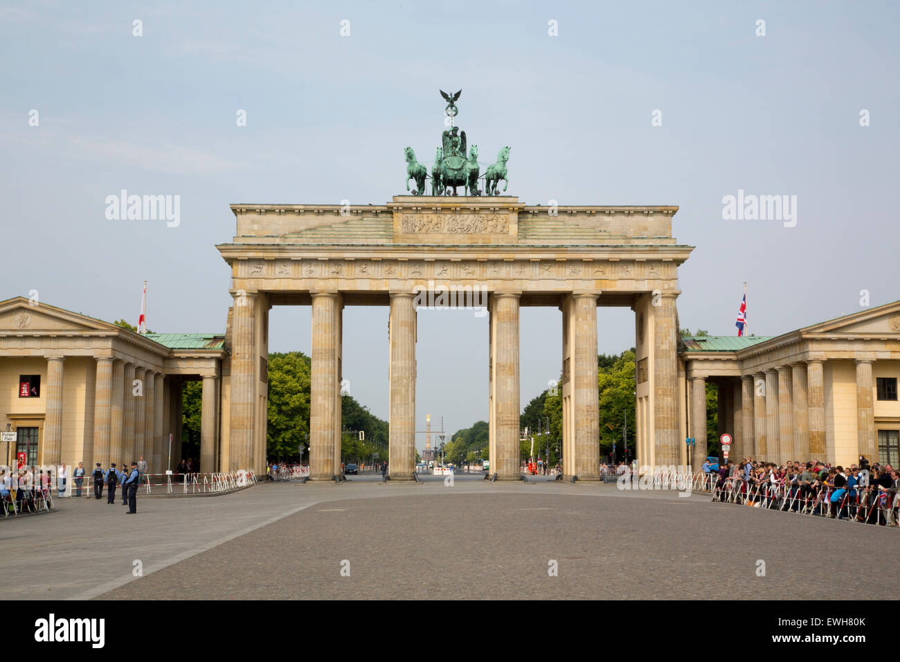 The Brandenburg Gate in Berlin, capitol of Federal Germany Stock Photo