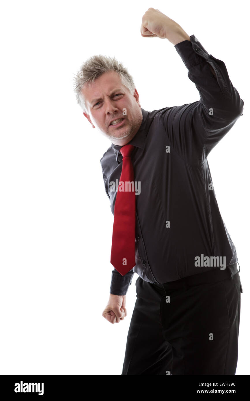 businessman punching the air with his fist Stock Photo Alamy