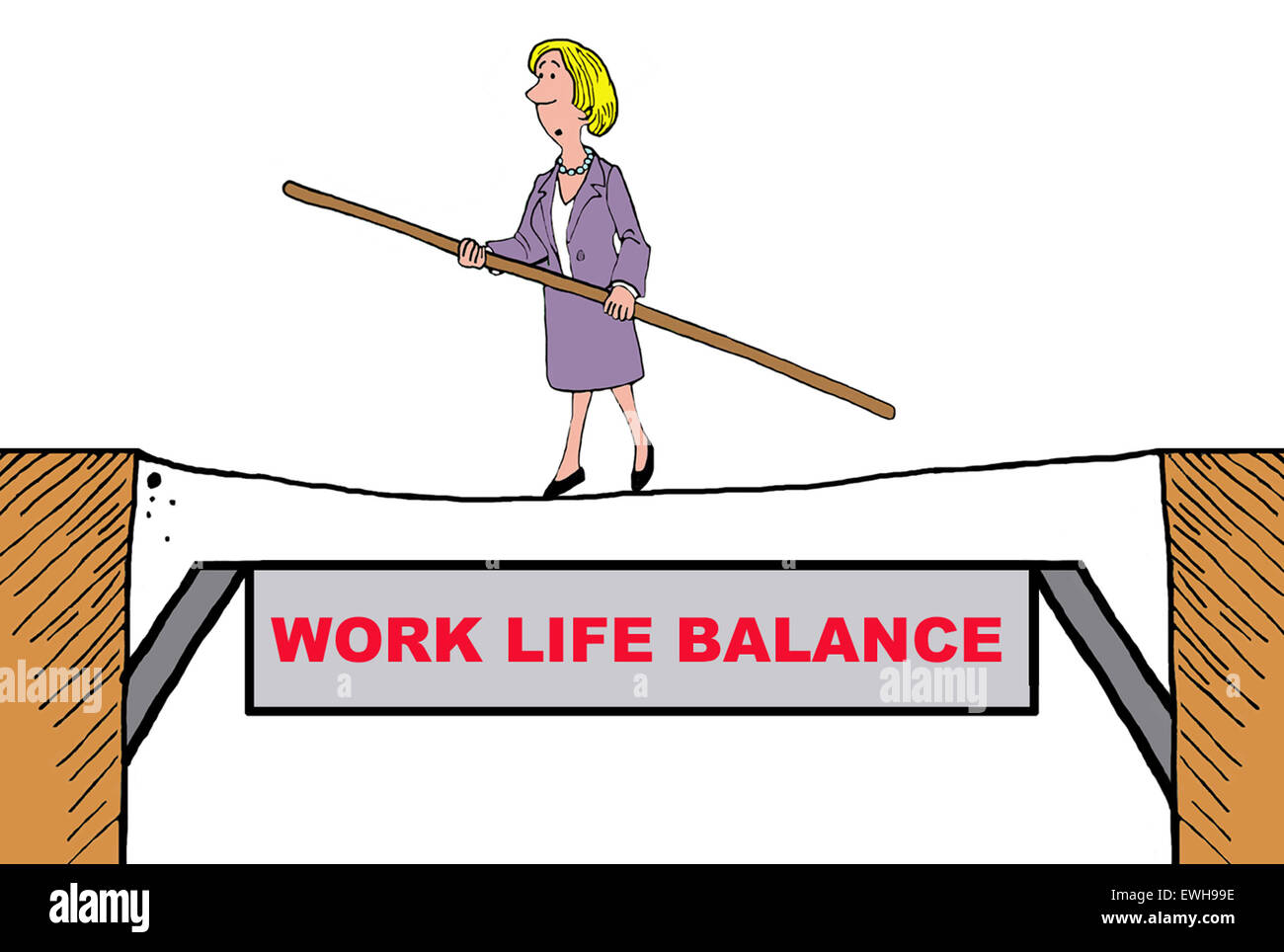 Work life balance cartoon High Resolution Stock Photography and Images ...