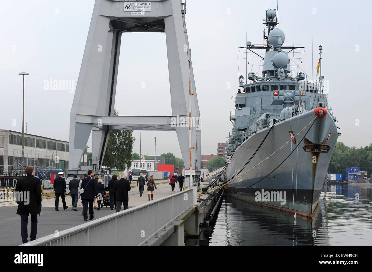 Wilhelmshaven, Germany. 26th June, 2015. German navy frigate