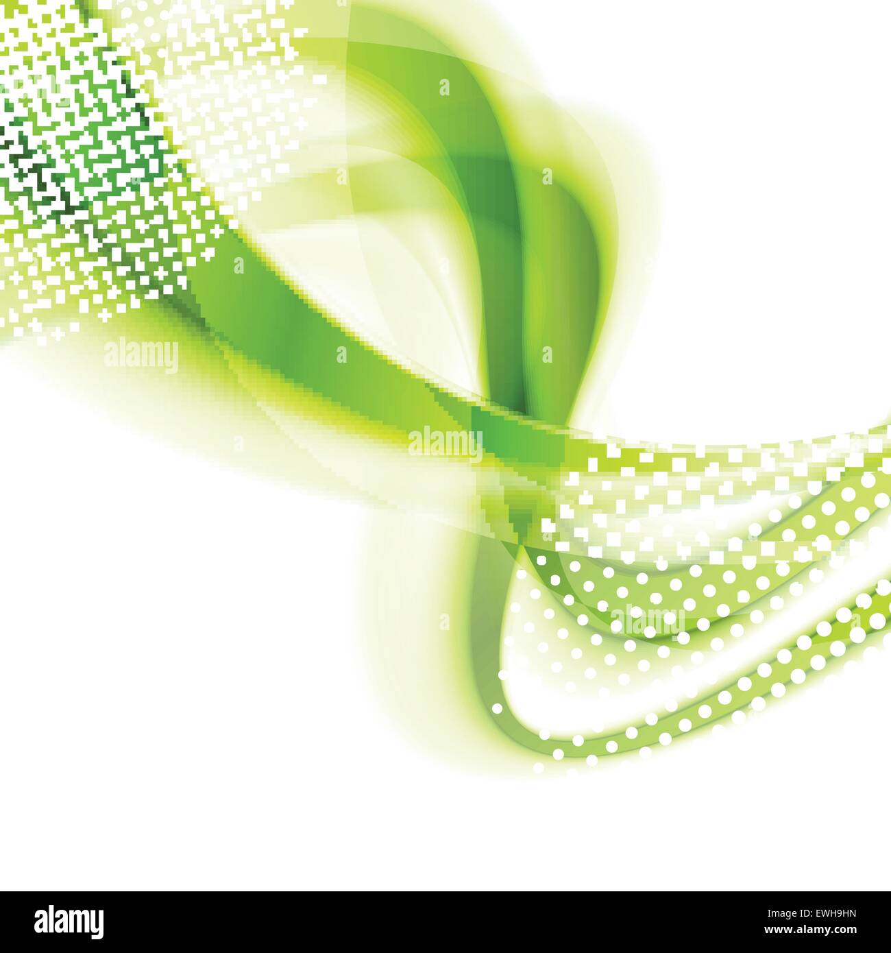 Abstract green smooth wavy bright background. Vector design Stock ...
