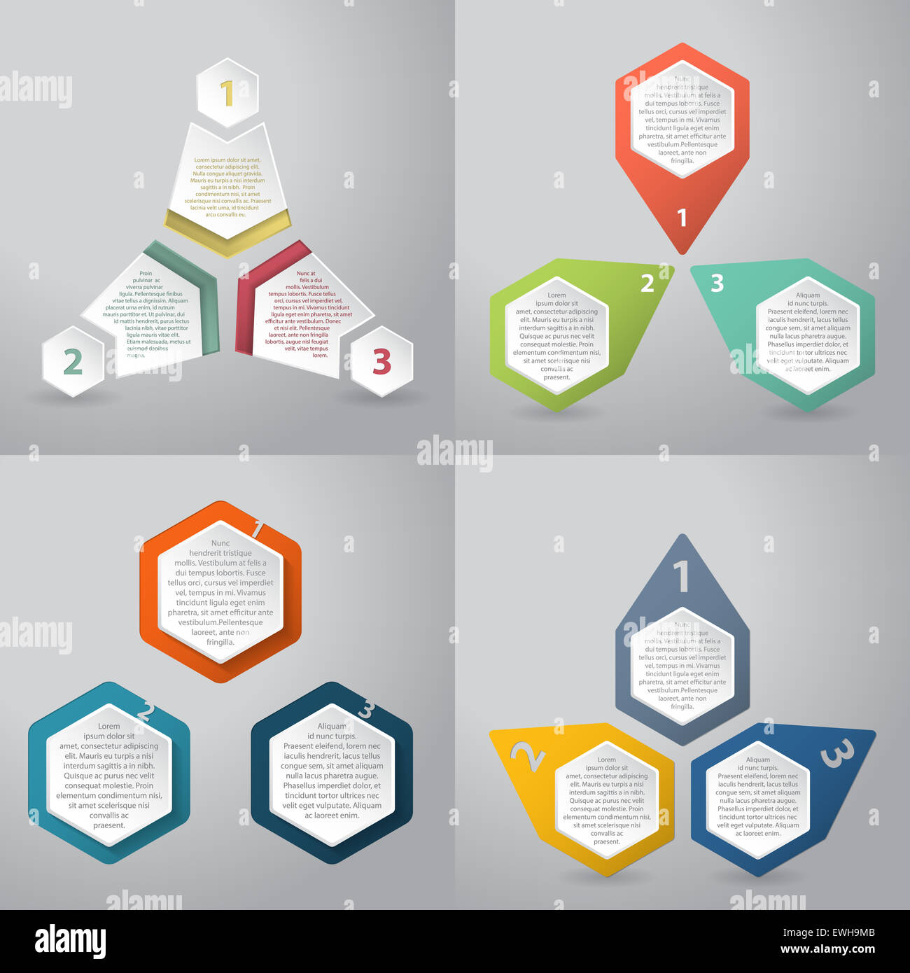 Abstract infographics background design with hexagon elements Stock ...