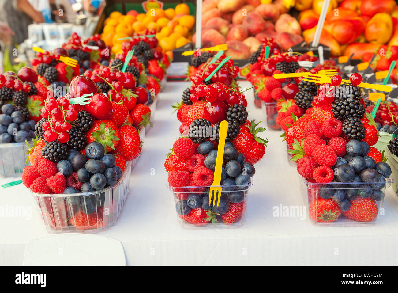 Fresh fruit mix in plastic hi-res stock photography and images - Alamy