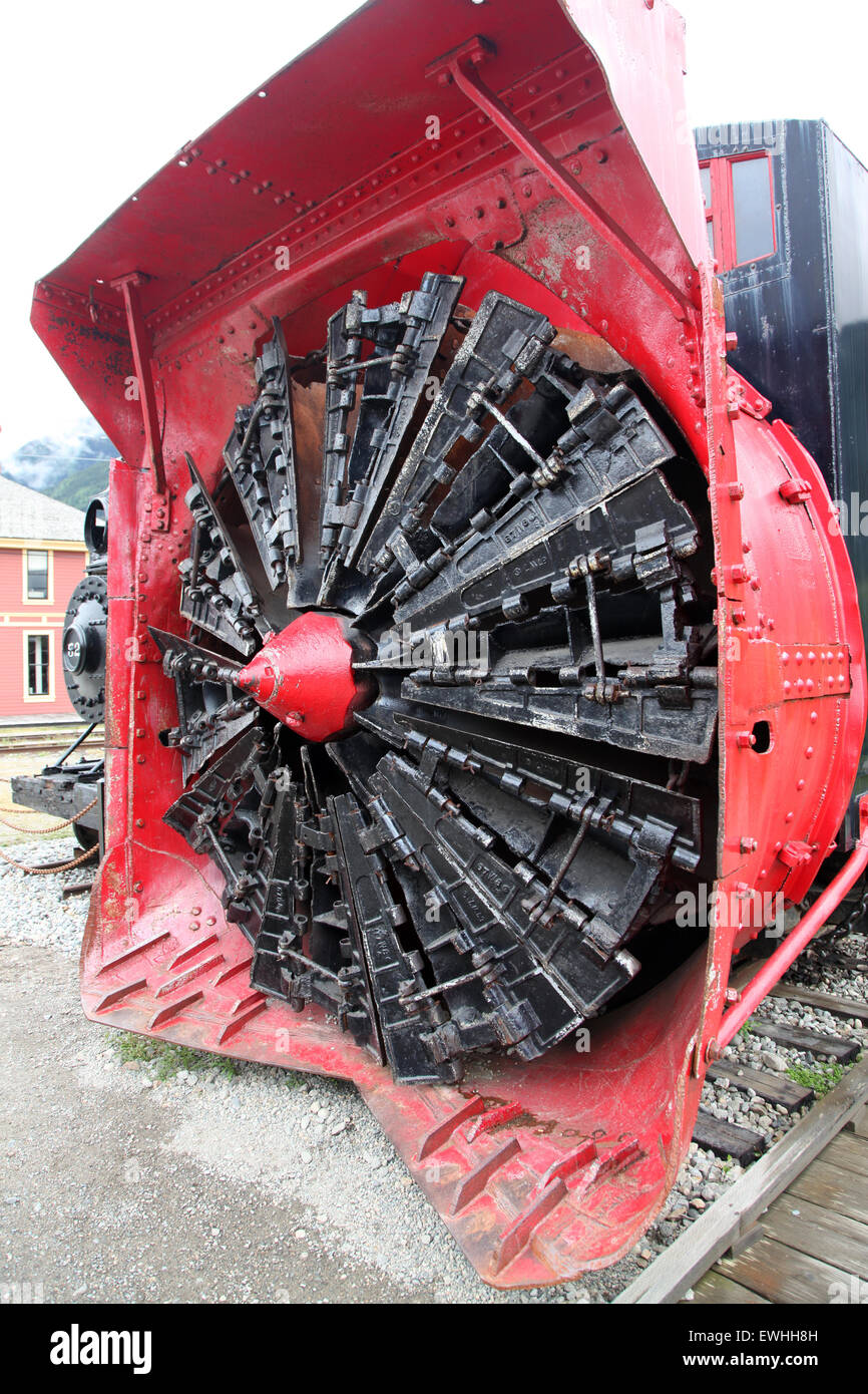 This was the machinery that kept the railway open to the goldfields of Alaska in the late 1800's now retired Stock Photo