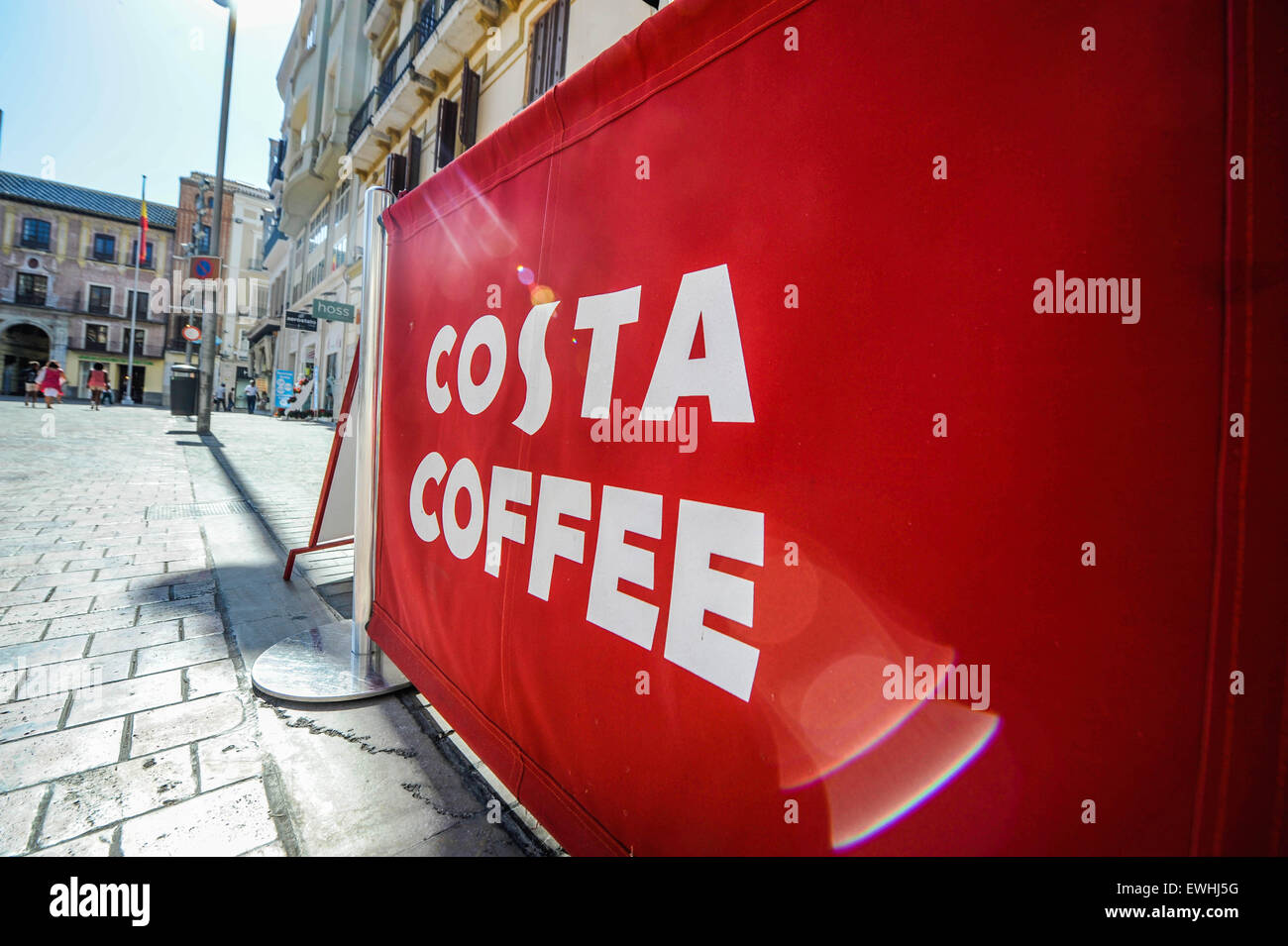 Costa Coffee Shop in the main center of Málaga city Spain. Cafeteria