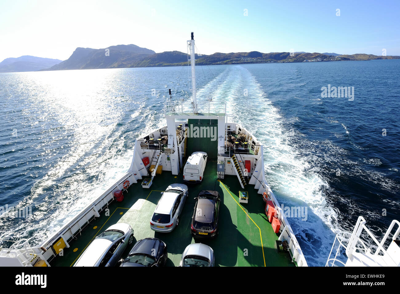 Car Ferry from Mallaig to the Isle of Skye, Scotland, UK. Stock Photo