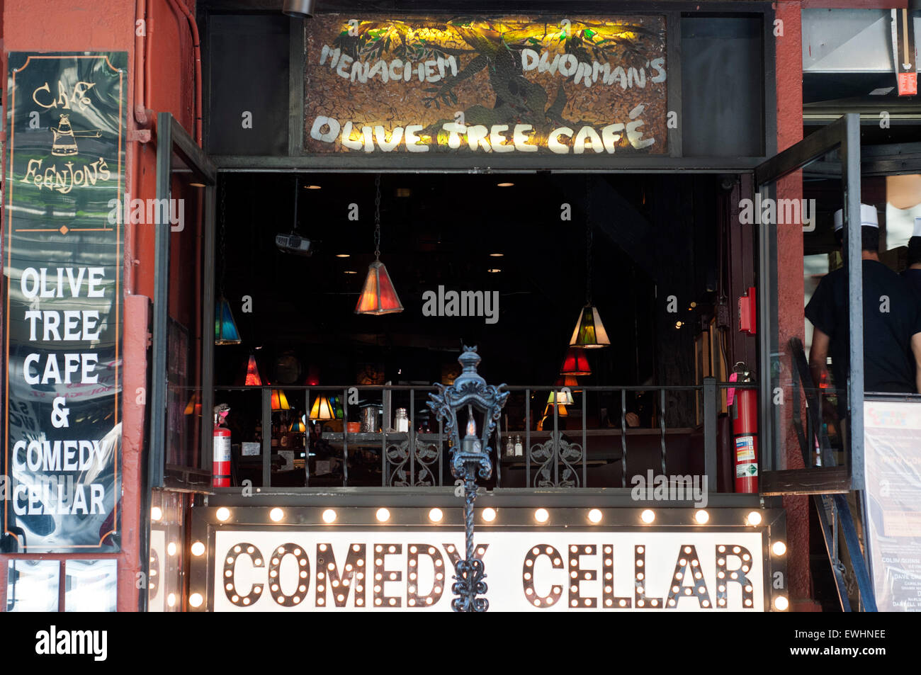 Olive Tree Cafe and comedy Cellar. Greenwich Village. Manhattan. New York. NYC, USA. Stock Photo