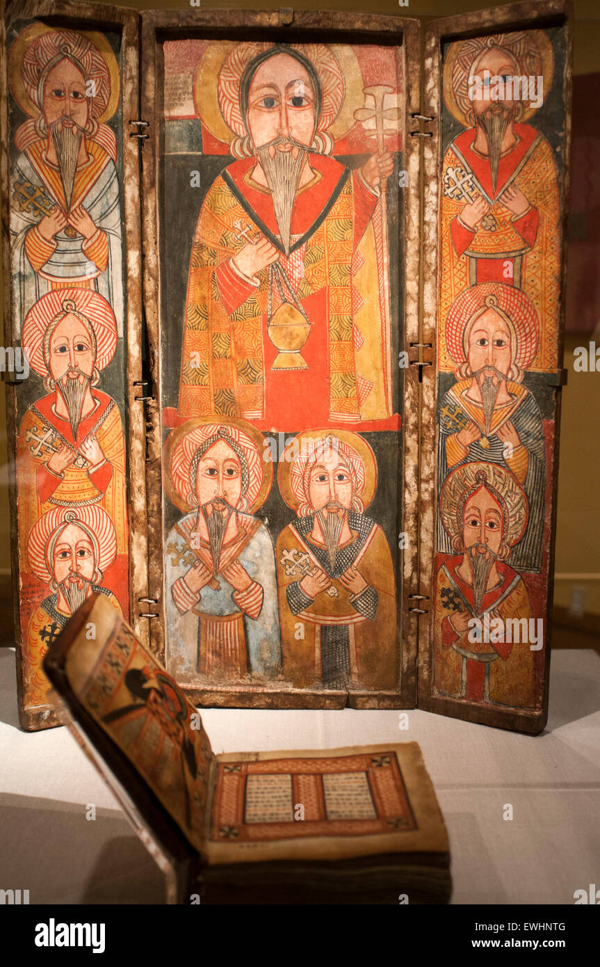 Devotional Painting. Ethiopian Christians. African art at the