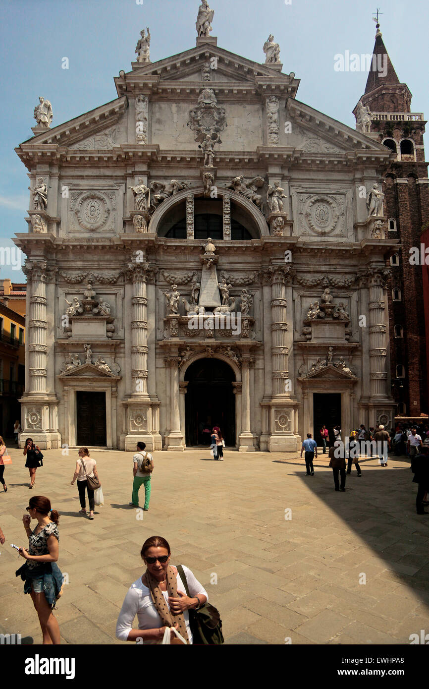 Venice- Church of Saint Moisè- Facade Stock Photo