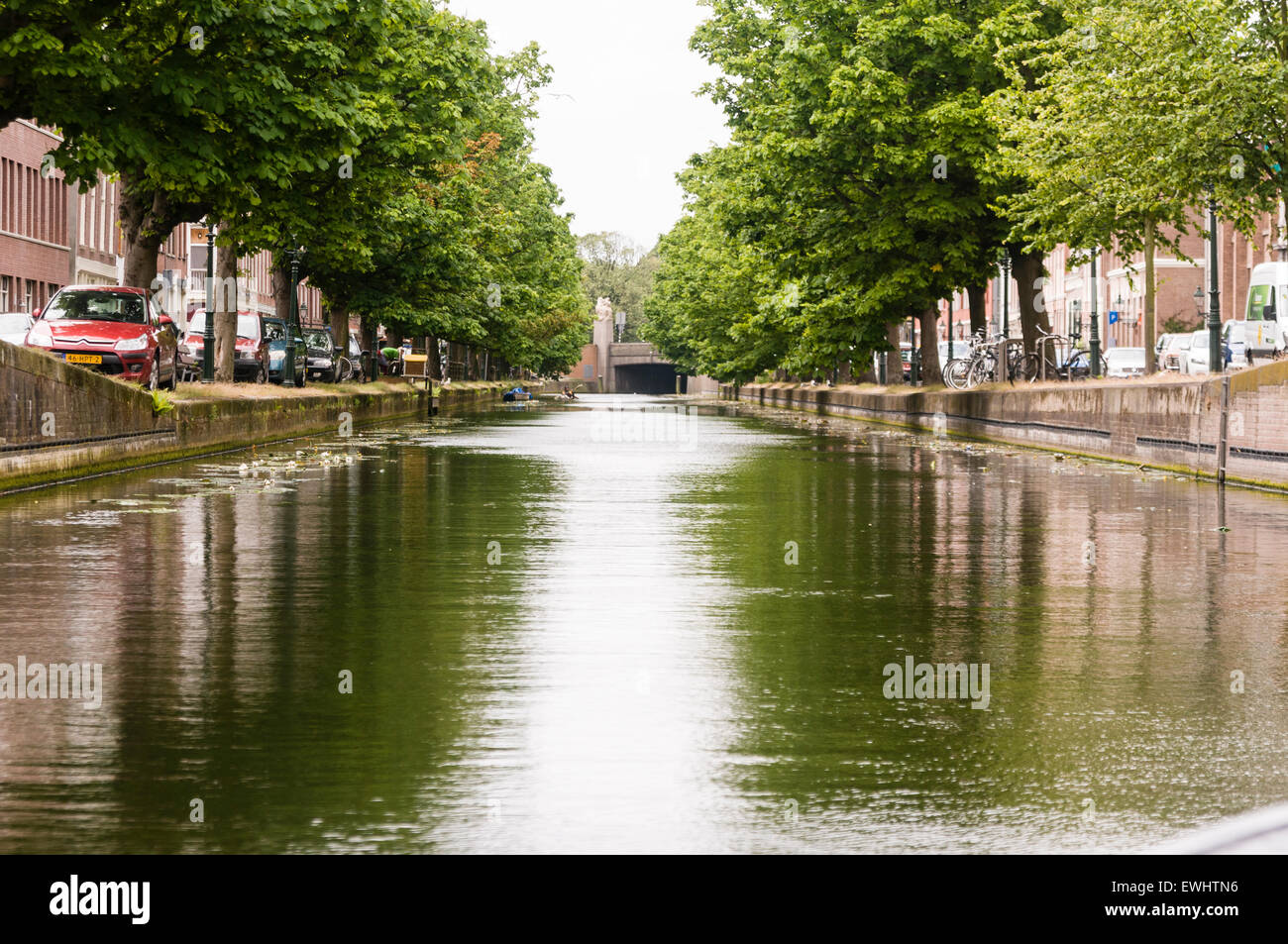 Canal in the Hague, Netherlands Stock Photo