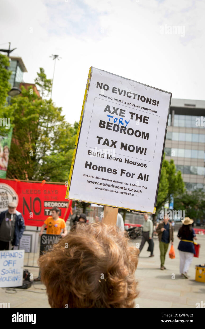 The Chartered Institute of Housing Conference and Exhibition 2015. Protesters outside the conference Stock Photo