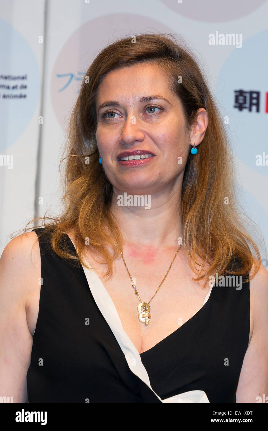 Tokyo, Japan. 26th June, 2015. Actress Emmanuelle Devos attends the opening ceremony of the Festival du Film Francais au Japon 2015 on June 26, 2015, Tokyo, Japan. This year 12 movies will be screened during the festival from June 26th to 29th. Credit:  Rodrigo Reyes Marin/AFLO/Alamy Live News Stock Photo