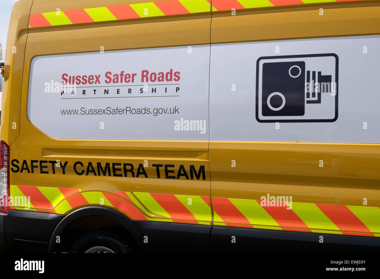 Sussex safer roads safety camera team van, used as a mobile speed camera trap around west sussex uk. Stock Photo
