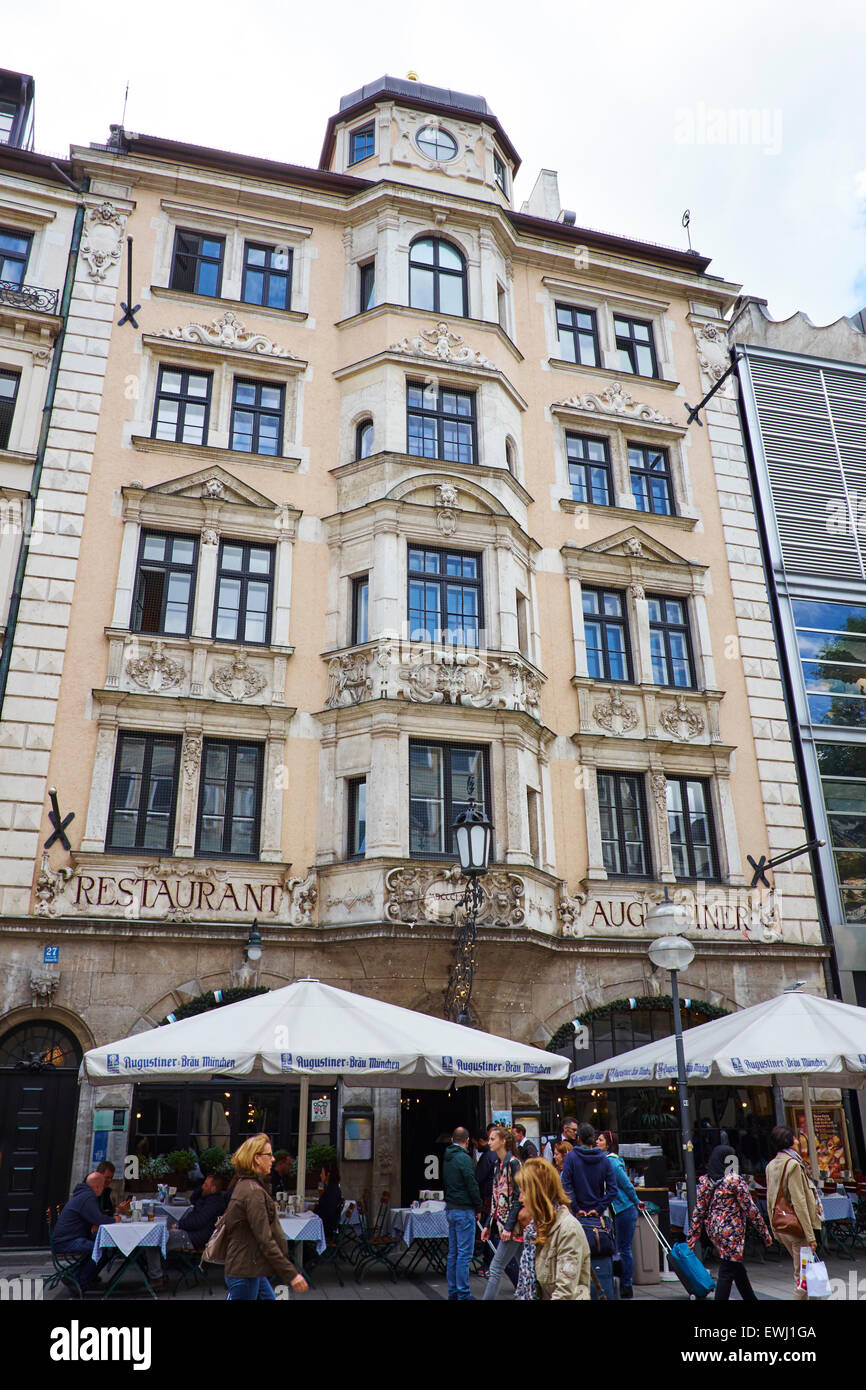 Restaurant And Beer Hall Augustiner Neuhauser Strasse Munich Bavaria Germany Stock Photo