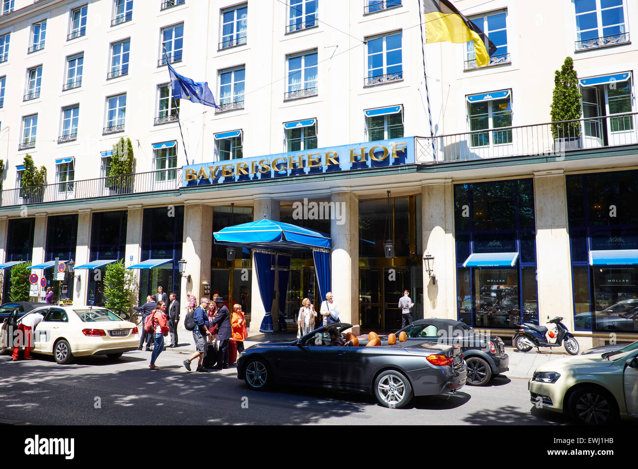 Bayerischer Hof Luxury Hotel Promenadepl Munich Bavaria Germany Stock Photo
