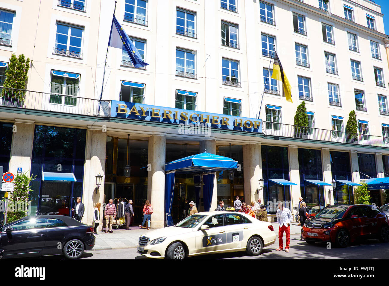 Bayerischer Hof Luxury Hotel Promenadepl Munich Bavaria Germany Stock Photo
