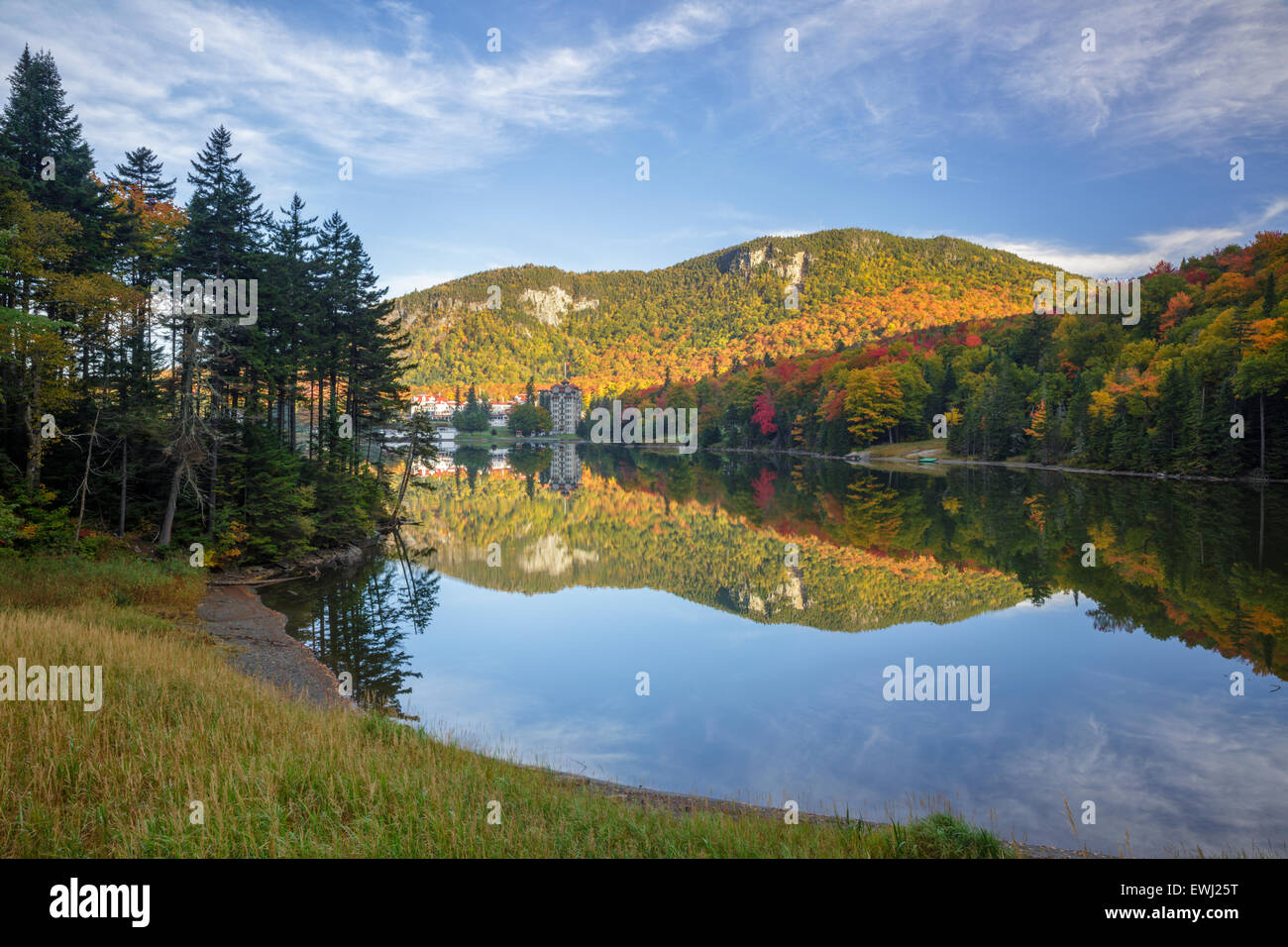 Dixville Notch Lake Gloriette in Dixville, New Hampshire USA during